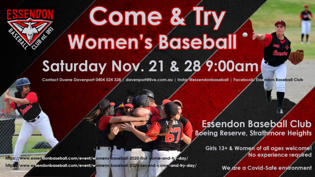 Women's Baseball 2020 Come & Try Days